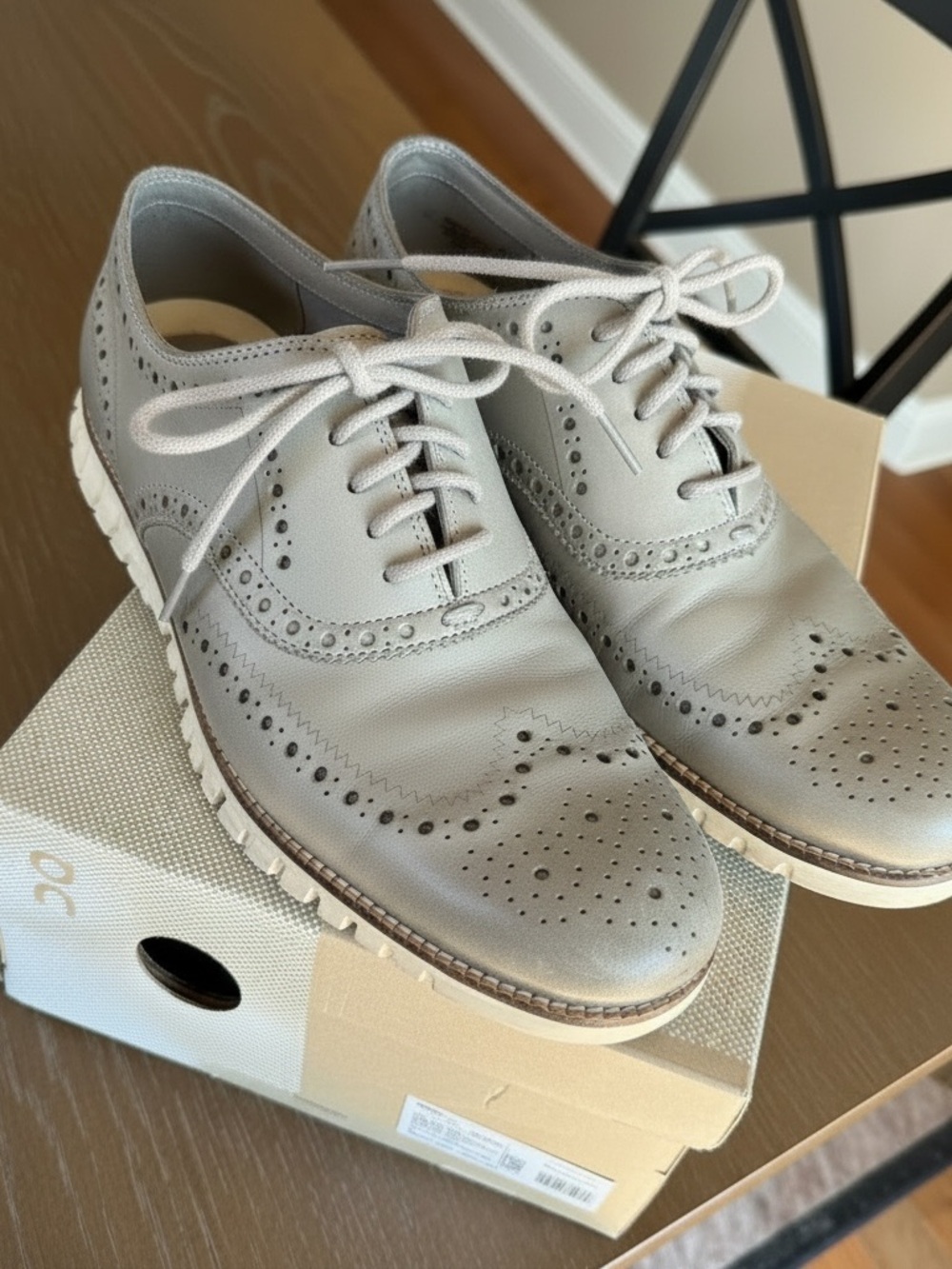 Cole Haan Gray Wingtip Casual Dress Shoes